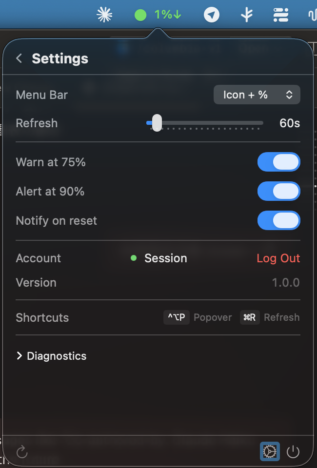 Pace settings